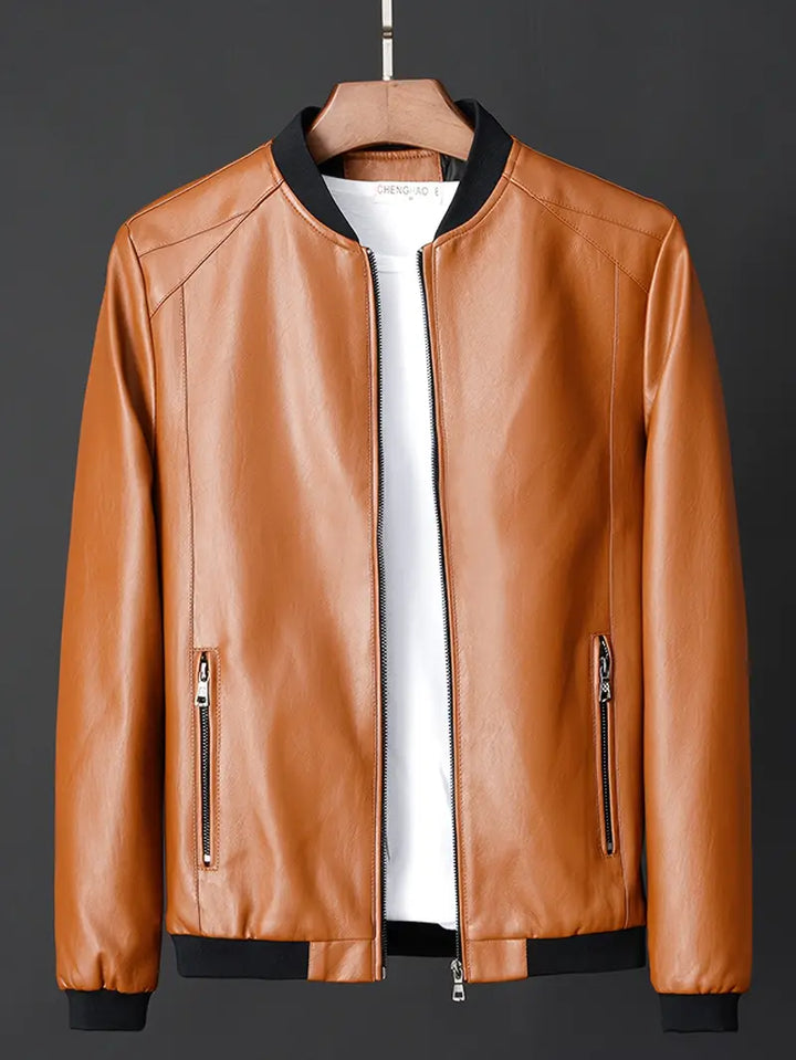 VANCE™ – RETRO FAUX LEATHER JACKET