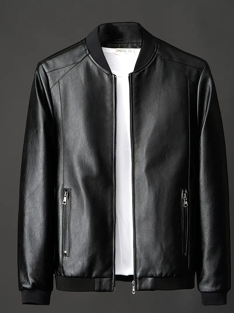 VANCE™ – RETRO FAUX LEATHER JACKET