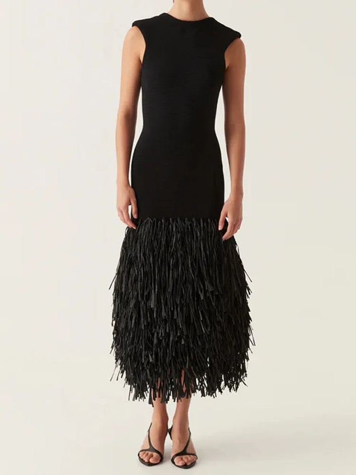 ALINE™ – LONG FRINGED DRESS