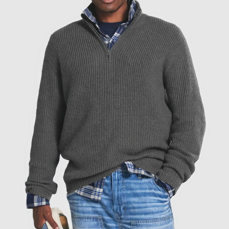 FINN™ – ZIPPERED KNIT SWEATER