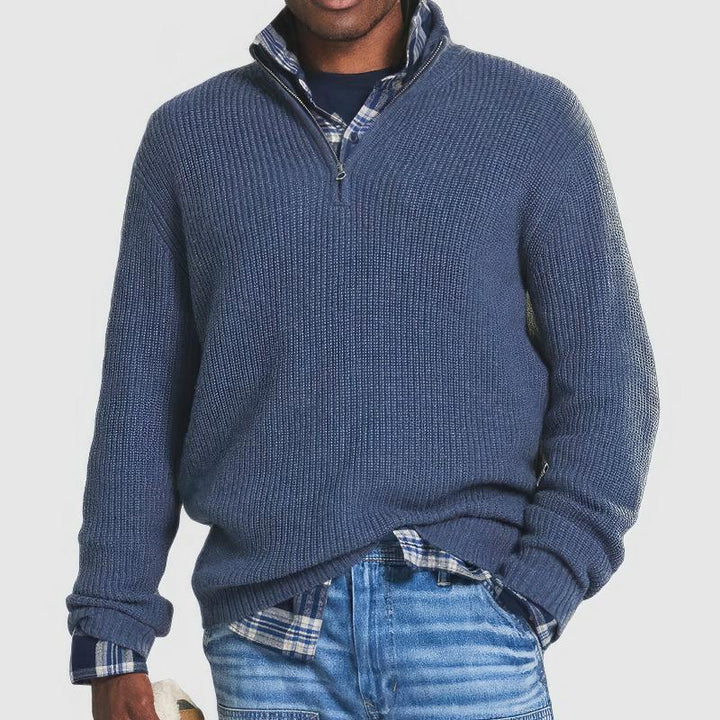 FINN™ – ZIPPERED KNIT SWEATER